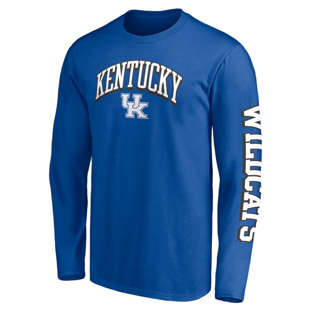 Fanatics Men's Kentucky Wildcats Broken Rules Long Sleeve T-Shirt Royal Large